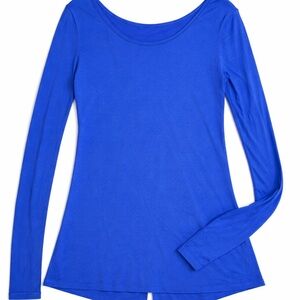 lululemon athletica Royal Blue Scoop-Neck Long Sleeve Tee